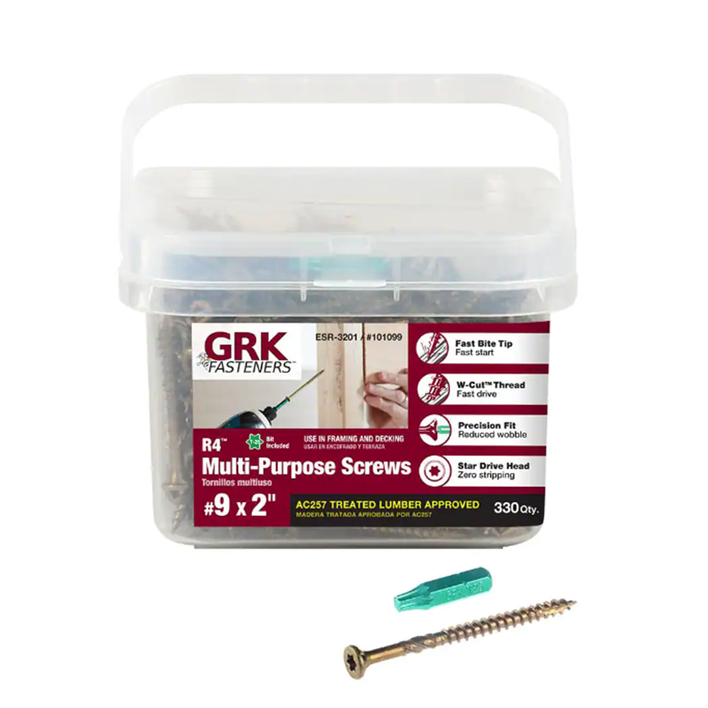 GRK Fasteners #9 x 2 Inch Multi-Purpose Screws from Columbia Safety
